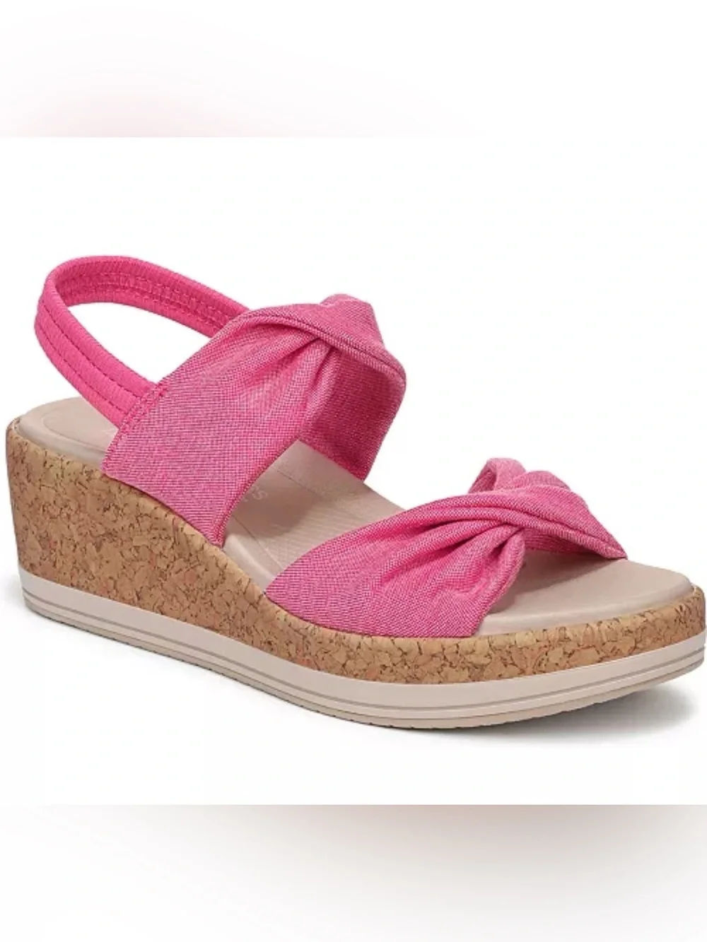 LifeStride Women's Riley Washable Slingback Wedge Sandals French Pink 9.5